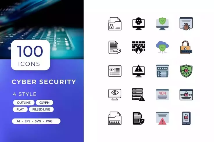 View Information about 100 Cyber Security Adobe XD Icons