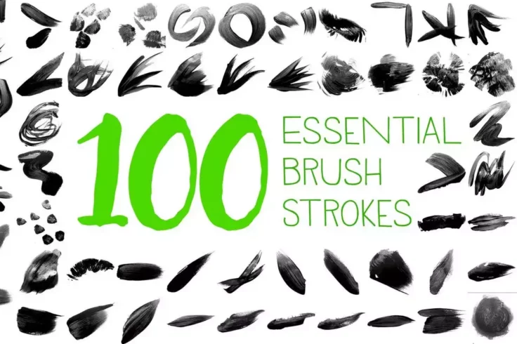 View Information about 100 Essential Photoshop Brush Strokes