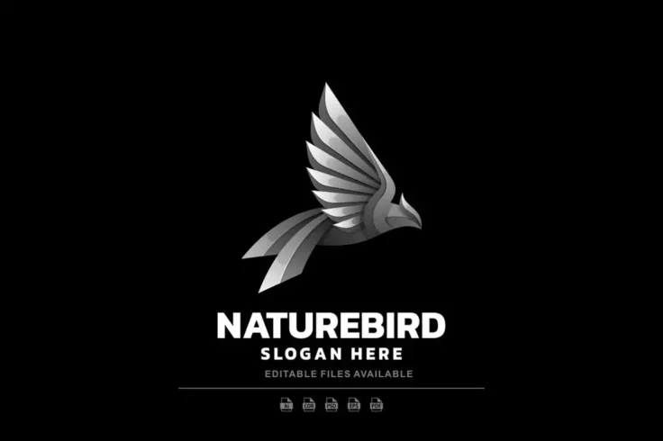 View Information about Bird Gradient Luxury Logo Template EPS