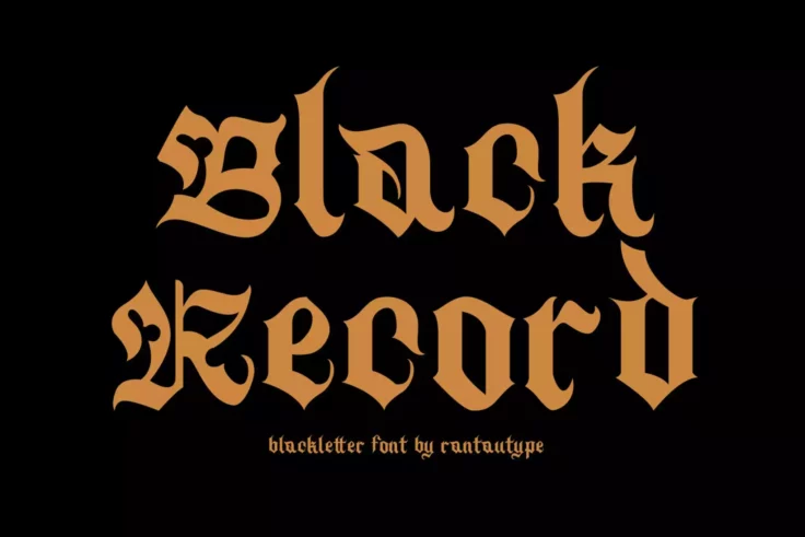 View Information about Black Record Font