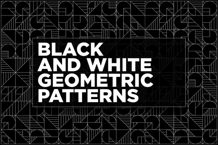 View Information about Black and White Geometric Background