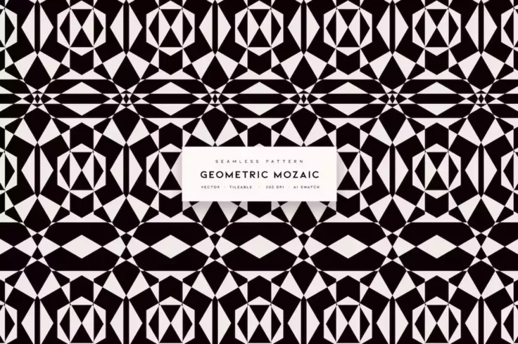 View Information about Bold Geometric Mozaic Seamless Pattern Background