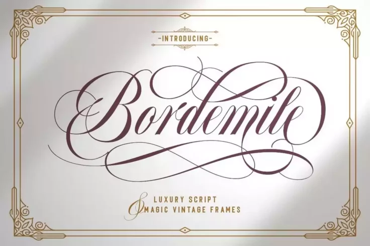 View Information about Bordemile Luxury Script Font