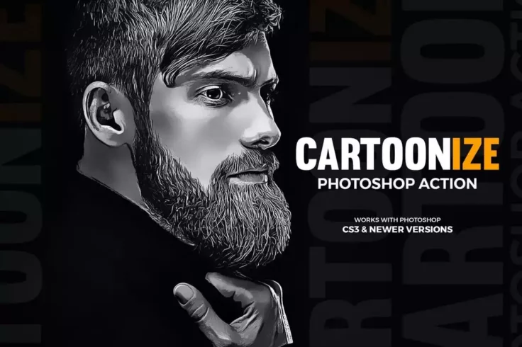 View Information about Cartoonize Photoshop Cartoon Action