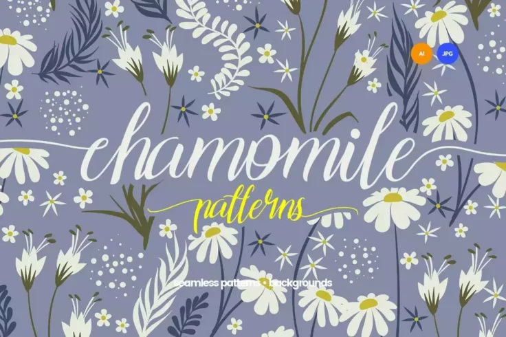 View Information about Chamomile Seamless Patterns Floral Backgrounds