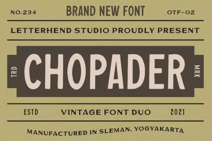 View Information about Chopader Vintage Sans-Serif Font