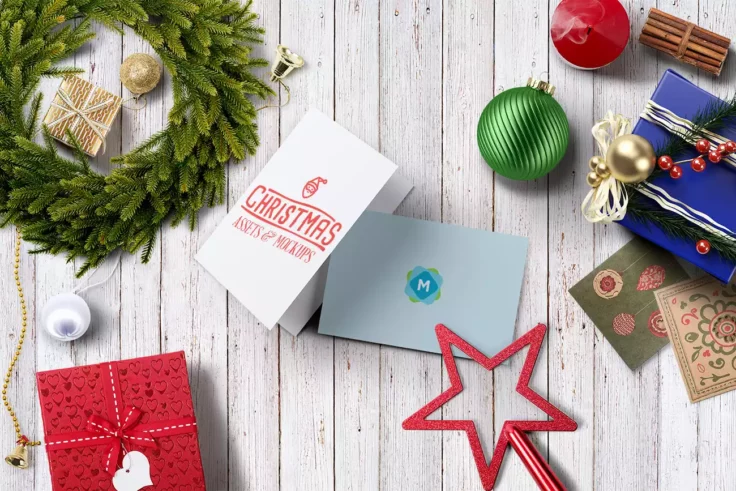 View Information about Christmas Card Scene Mockup