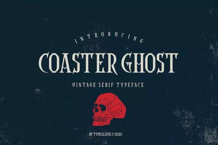 View Information about Coaster Ghost Unique Pirate Font