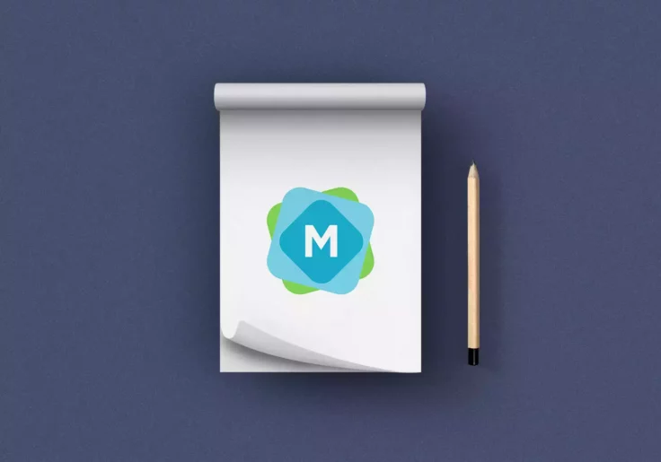 View Information about Curled Notepad & Pencil Mockup