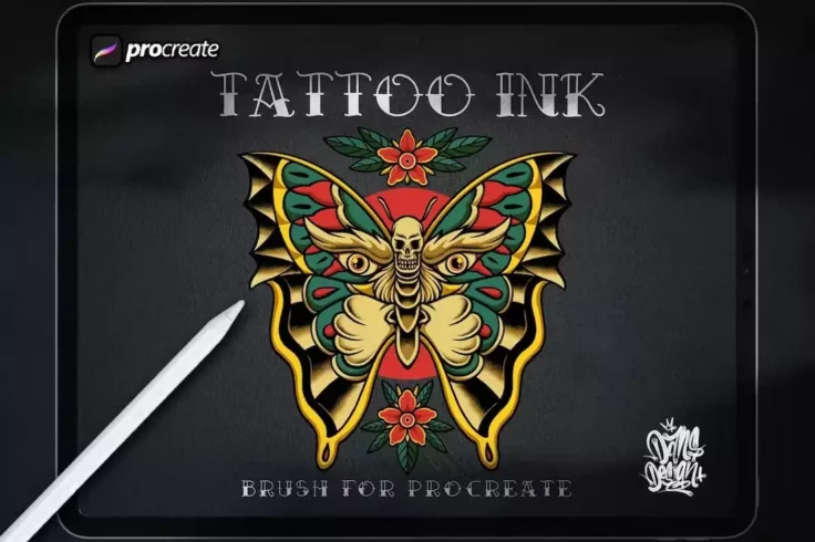 View Information about Dansdesign Tattoo Ink Brush for Procreate