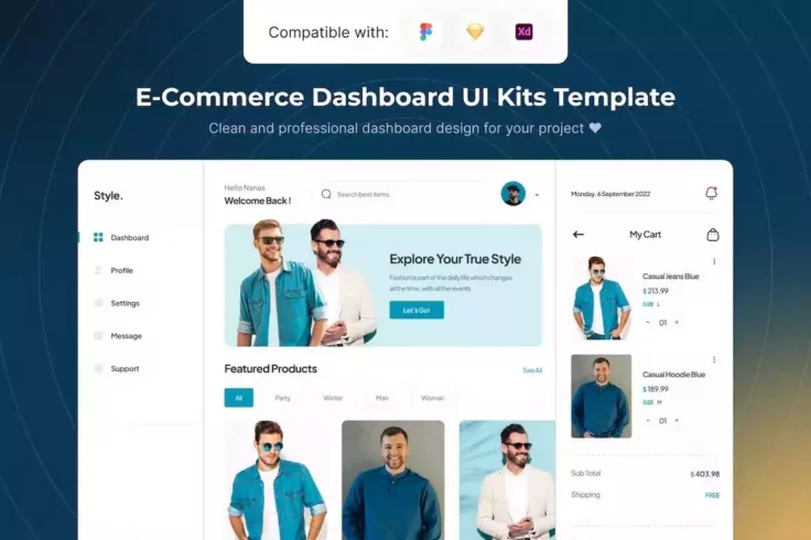 View Information about E-Commerce Store Dashboard Figma UI Kits