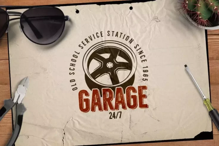 View Information about Garage Car Service Emblem Retro Logo