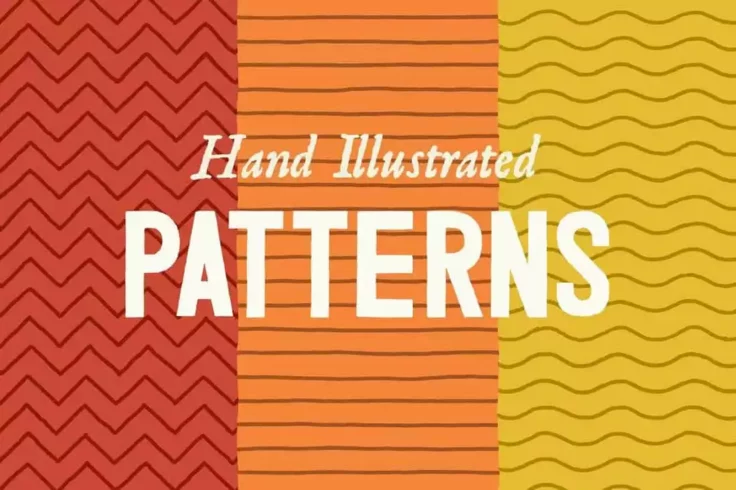 View Information about Hand Illustrated Wavy Line Patterns