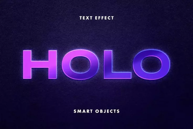 View Information about Holographic Gradient Text Effect for Photoshop