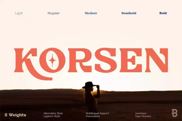 View Information about Korsen Modern Slab Serif Font