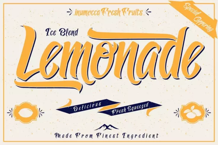 View Information about Lemonade Creative Script Tattoo Font