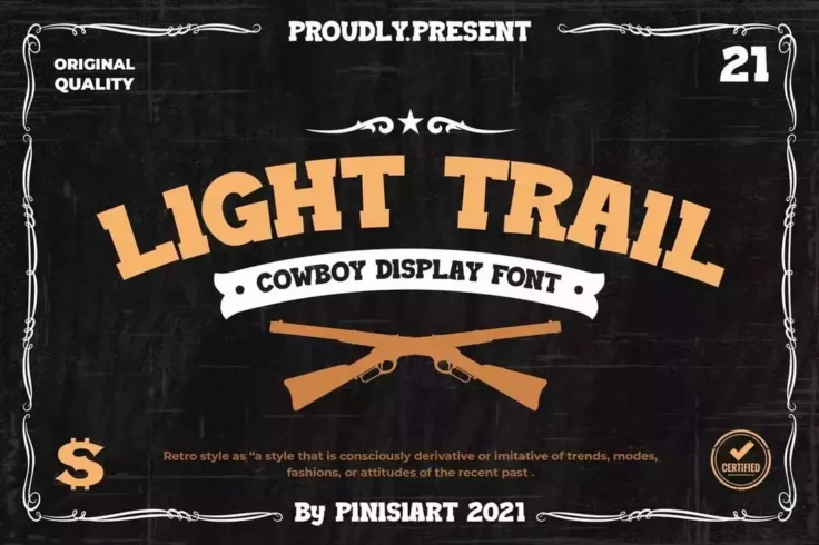 View Information about Light Trail Western Cowboy Font