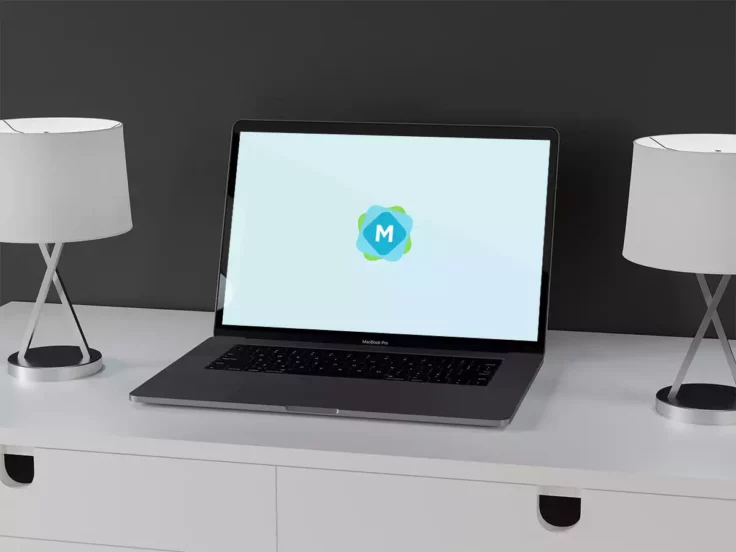 View Information about MacBook Pro Side Table Mockup