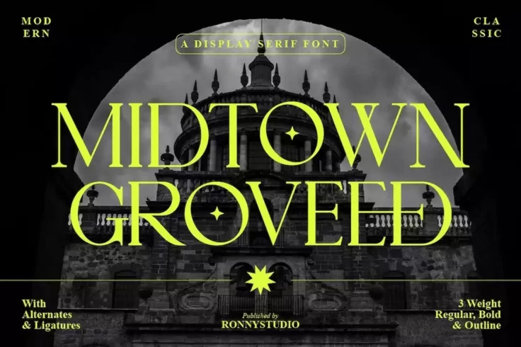 View Information about Midtown Groveed a Modern Serif Font