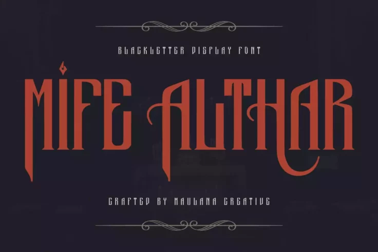 View Information about Mife Althar Blackletter Font