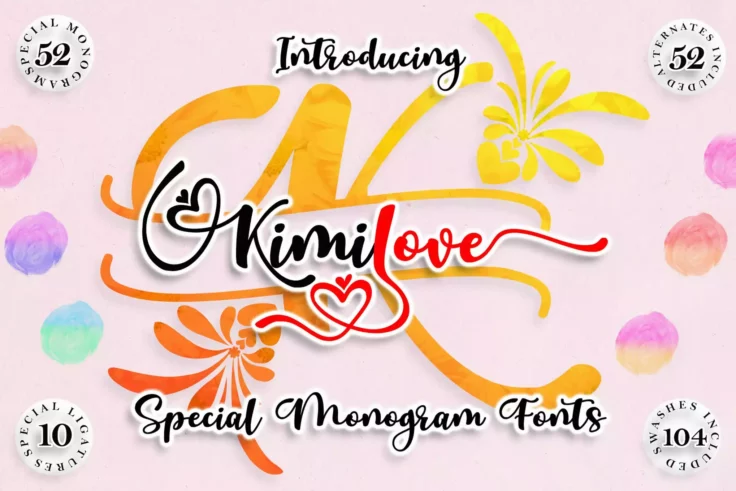 View Information about Kimilove Monogram Script Font