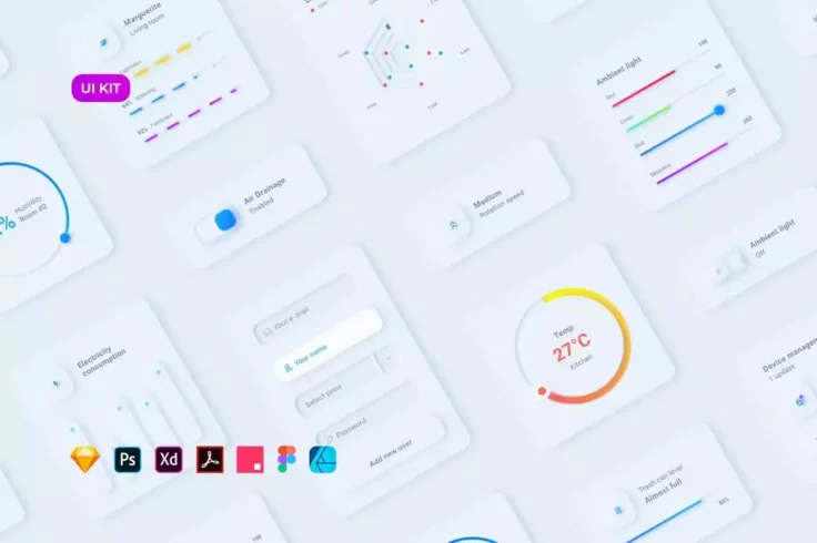 View Information about Neumorphic Smart Home UI Kit for Affinity Designer