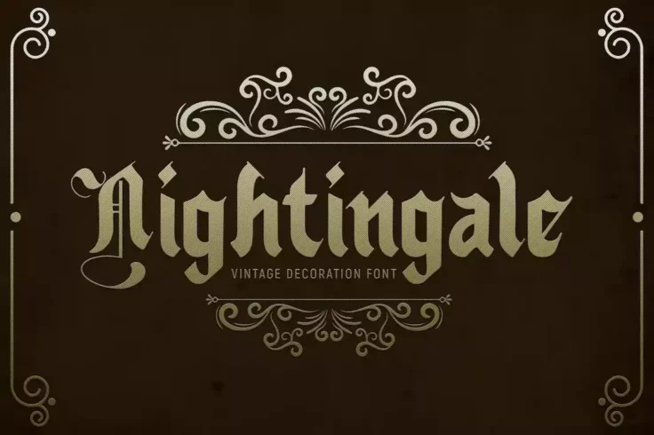 View Information about Nightingale Vintage Medieval Font