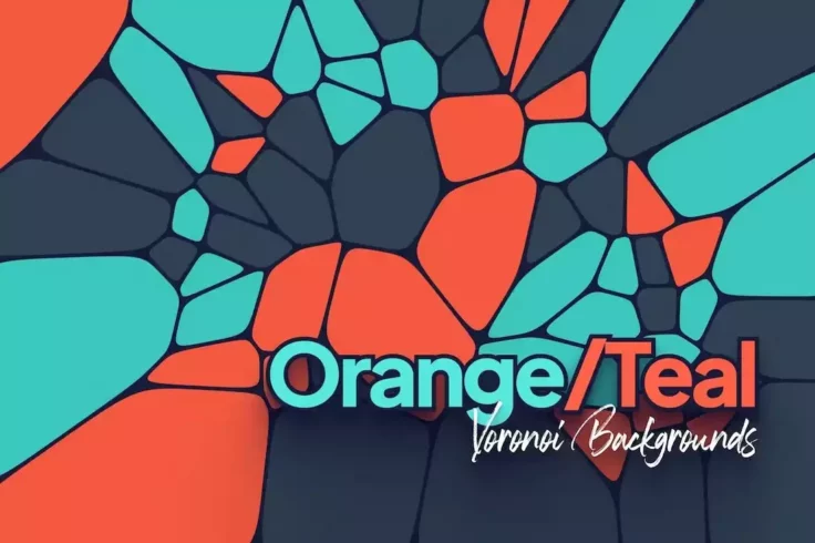 View Information about Orange Teal Voronoi Backgrounds