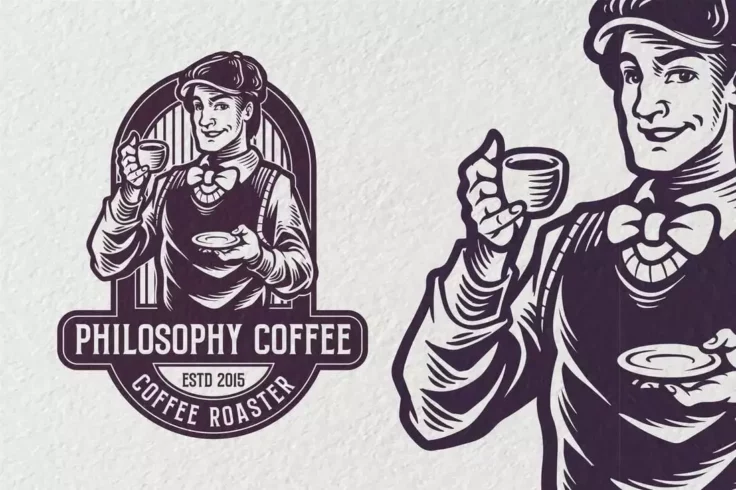 View Information about Philosophy Coffee Vintage Logo Template