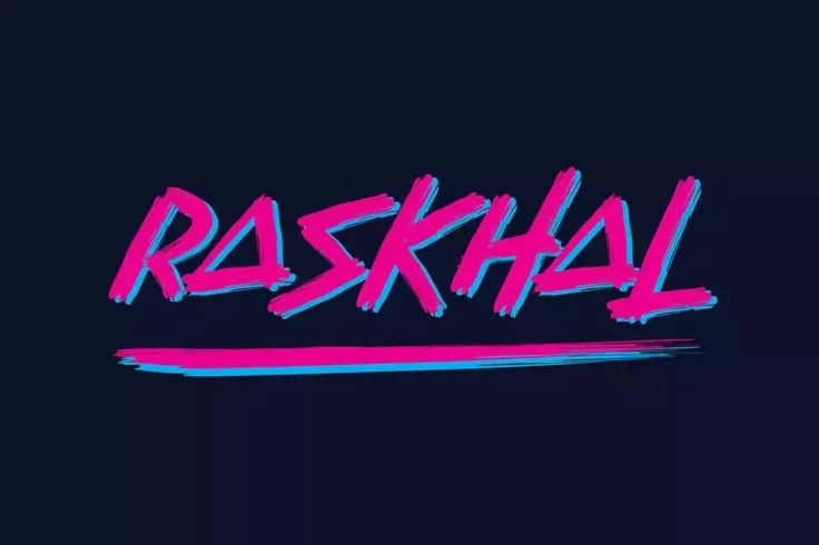 View Information about Raskhal Brush-Style Cyberpunk Font