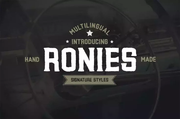 View Information about Ronies Bold Vintage Font