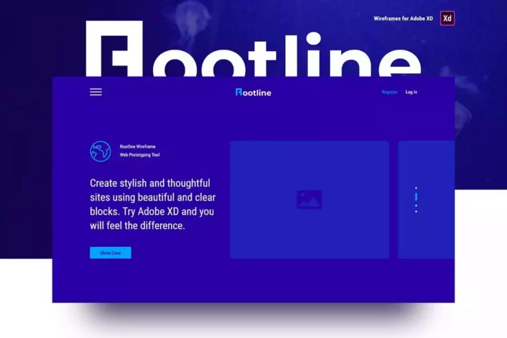 View Information about Rootline Adobe XD Web Wireframe UI Kit