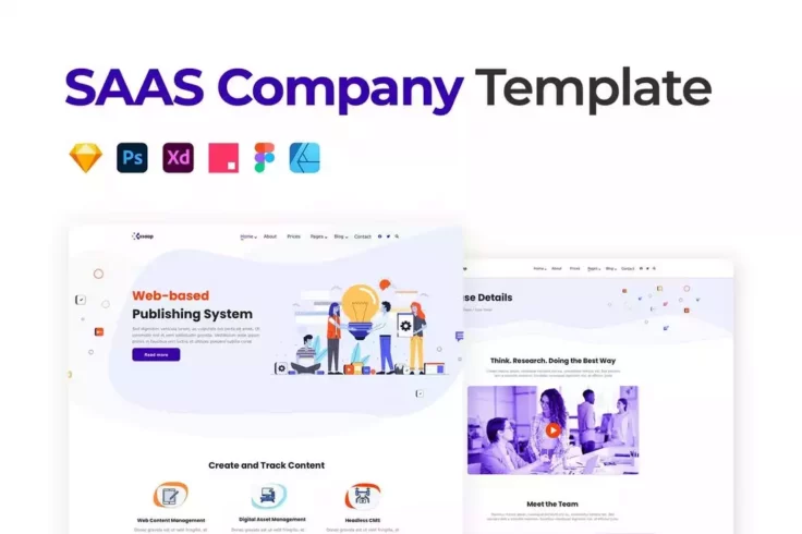 View Information about SaaS Website Template for Affinity Designer