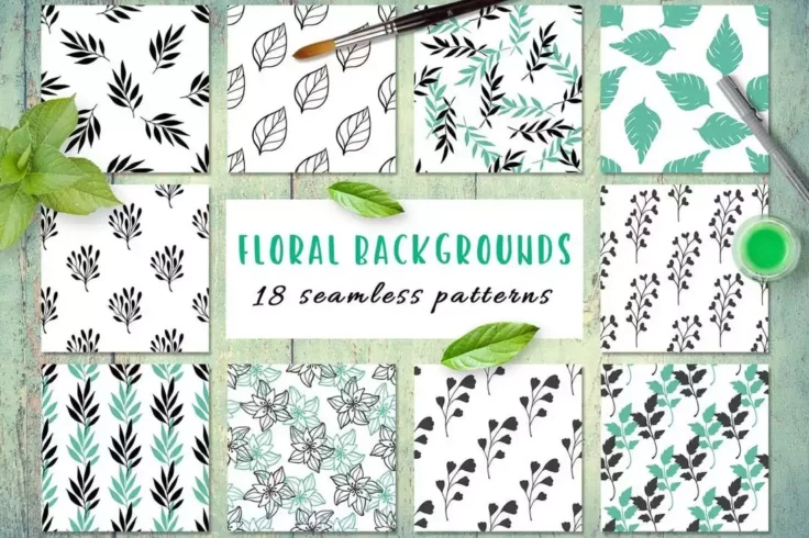 View Information about 18 Seamless Floral Pattern Backgrounds