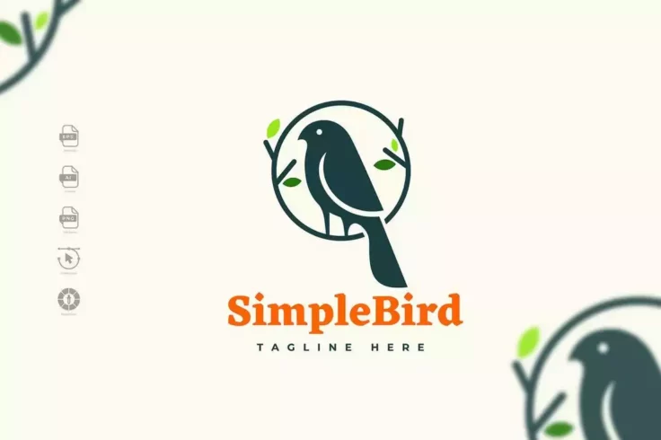 View Information about Simple Bird Logo Template for Illustrator