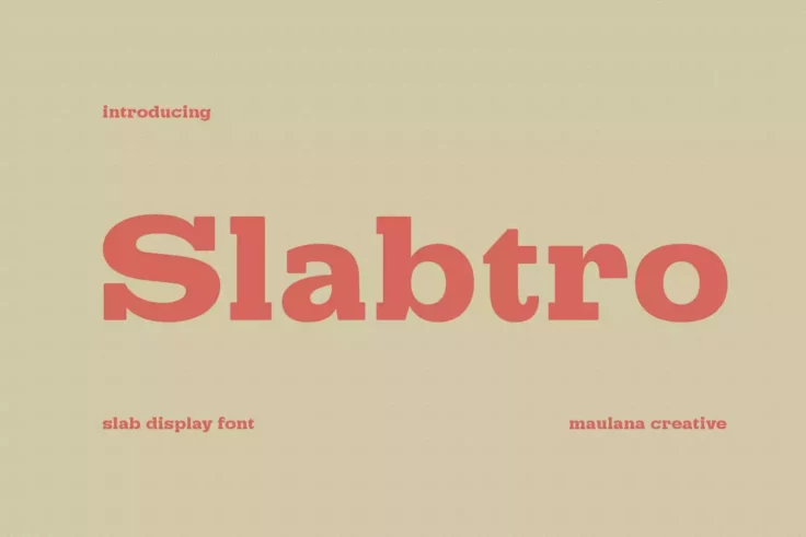 View Information about Slabtro Slab Serif Display Font