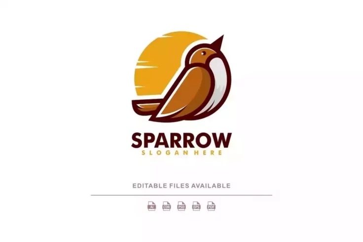 View Information about Sparrow Simple Mascot Logo Template