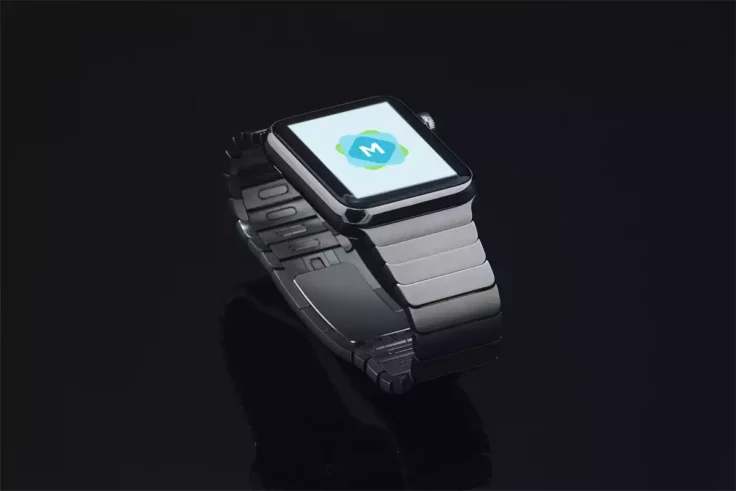 View Information about Stainless Steel Apple Watch Mockup