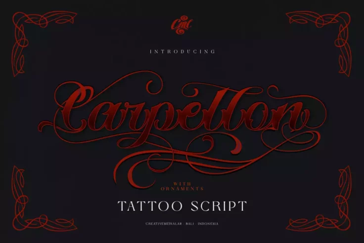 View Information about Carpellon Artistic Tattoo Font