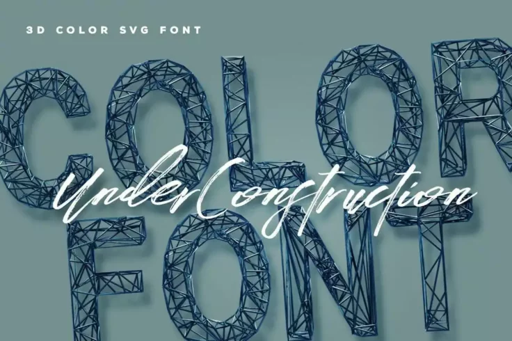 View Information about Under Construction 3D Color Font