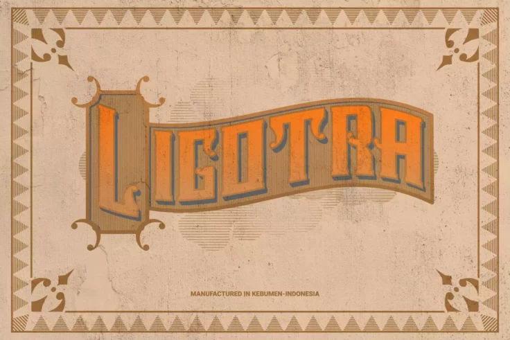 View Information about Ligotra Unique Vintage Font