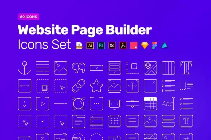 View Information about Website Page Builder Icon Pack for Sketch