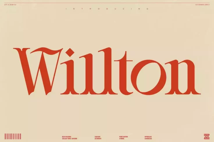 View Information about Willton Elegant Serif Font