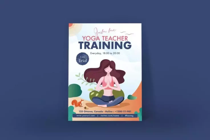 View Information about Yoga Training Poster Affinity Designer Template